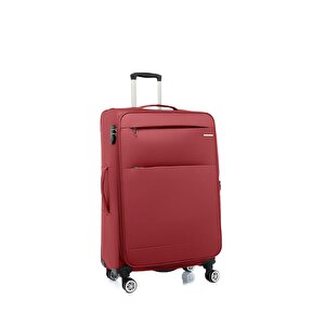 3'lü Valiz Seti Lüx Kumaş Valiz Bordo 2082