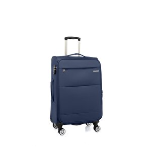 Louisiana Polo 2'li Valiz Seti Büyük Ve Orta Boy Lüx Kumaş Valiz Lacivert 2082