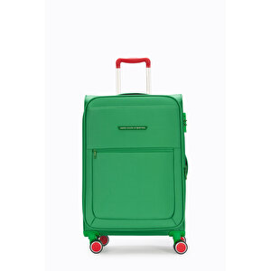 Benetton Orta Boy Kumaş Valiz Yeşil Bnt2800