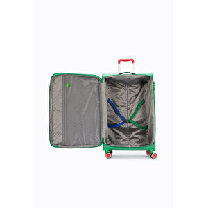 Benetton Orta Boy Kumaş Valiz Yeşil Bnt2800