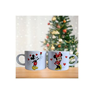 Mickey Ve Minnie Mouse Porselen Fincan / Kupa -mug