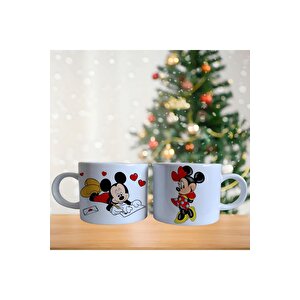 Mickey Ve Minnie Mouse Porselen Fincan / Kupa -mug