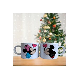 Mickey Ve Minnie Mouse Porselen Fincan Takımı