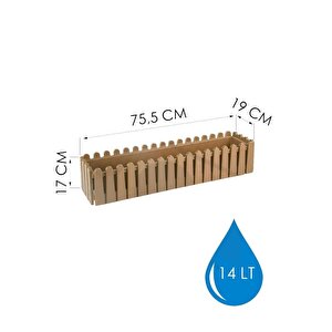 So-i̇b03 Askılı Balkon Saksı Takım 14 Lt Gold 6 Adet