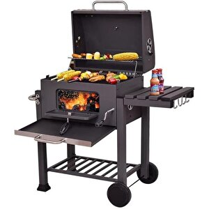 Memphis Fırınlı Mangal Kömürlü Mangal & Fırınlı Barbekü Paslanmaz Çelik Katlanır Ayaklı