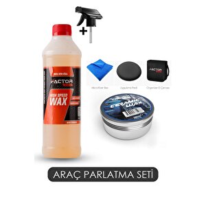 Factor 360 Çantalı Ceramic Wax Seramik Wax - Hızlı Oto Cilası Otomobil Parlatma Seti
