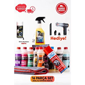 Tulpar & Factor 360 16 Parça Profesyonel Araç Temizlik Ve Bakım Seti