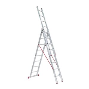 3 Parça X 3 Metre = 9 Metre  A Tipi Alüminyum Merdiven - Endüstriyel Tip