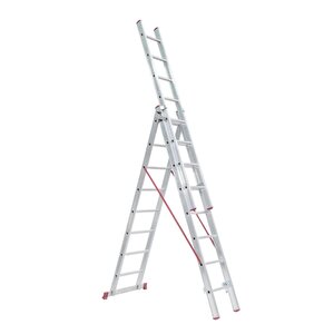 3 Parça X 2,5 Metre = 7,5 Metre  A Tipi Alüminyum Merdiven - Endüstriyel Tip