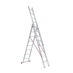 3 Parça X 2,5 Metre = 7,5 Metre  A Tipi Alüminyum Merdiven - Endüstriyel Tip