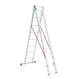 2 Parça X 3 Metre = 6 Metre  A Tipi Alüminyum Merdiven - Endüstriyel Tip