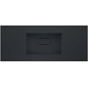 Flatstone 60x50 Siyah Etajerli Granit Banyo Lavabosu