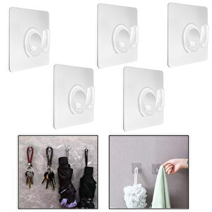 Kendinden Yapışkanlı  Banyo Mutfak Eşya Havlu Vb Ürün Askılığı- Al4835 5 Adet