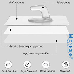 Microcase Kendinden Yapışkanlı  Banyo Mutfak Eşya Havlu Vb Ürün Askılığı- Al4835 5 Adet