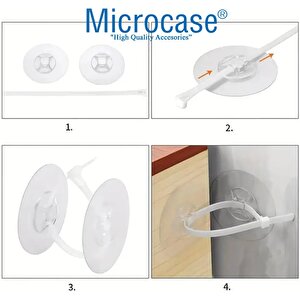 Microcase Yapışkanlı Eşya Sabitleyici Aparat Düşmeyi Önleyici Deprem Ve Çocuk Koruma - Al5184 4 Adet