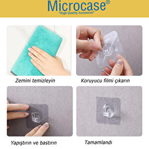Microcase Kendinden Yapışkanlı  Banyo Mutfak Eşya Havlu Vb Ürün Askılığı- Al4835 2 Adet