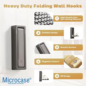 Microcase Çinko Kaplama Bas Açıl Pratik Askılık Anahtar Şapka Eşya Havlu Vb Askılık - Al5181 1 Adet