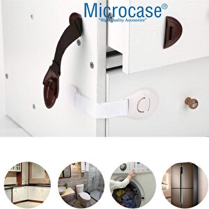 Microcase  Plastik Kendinden  Yapışkanlı Bebek Eşya Pencere  Dolap Kapı Çekmece Kilidi  -al4542  4 Adet