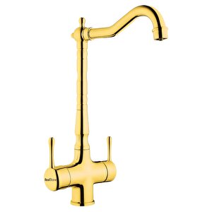 Ares Rustik Arıtmalı Gold Mutfak Eviye Bataryası