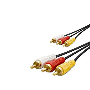 3 Rca Kablo Gold 3m Siyah Hdx1051