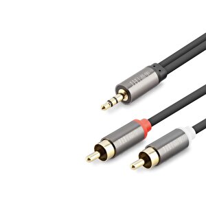 3.5 Mm To 2rca Kablo 2lıne Gold 1.5m Siyah Hdx1067