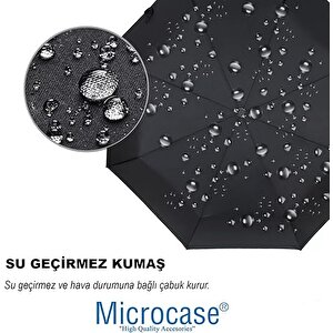 Microcase Unisex Otomatik 16 Telli Rüzgara Dayanıklı Su Geçirmez  Baston Şemsiye Al4664