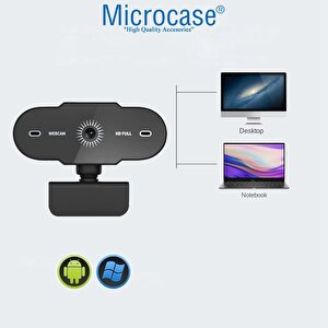 1080p 360 Dönerli Mandal Kıskaçlı Full Hd Webcam Kamera Zr807 - Al5149