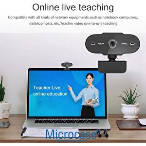 Microcase 1080p 360 Dönerli Mandal Kıskaçlı Full Hd Webcam Kamera Zr807 - Al5149