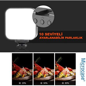 Microcase 3in1 Set 2.1 Metre Tripod + 1/4 360 Dönen Başlık + Softbox Işık - Al5104