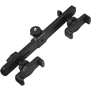 2in1 Çift Başlıklı Ayarlanabilir 2 Telefon Tutucu + 2.1 Mt Tripod - Al5061