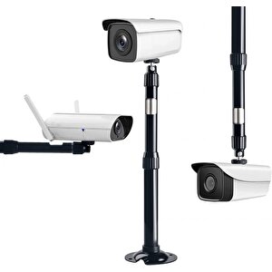 Metal Uzayabilen Döner Başlıklı Cctv Kamera Projeksiyon Duvara Monte Askı Aparatı-al5282 Gümüş