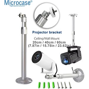 Microcase Metal Uzayabilen Döner Başlıklı Cctv Kamera Projeksiyon Duvara Monte Askı Aparatı-al5282