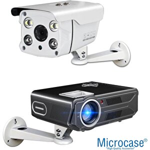 Microcase Metal Döner Başlıklı Cctv Kamera Projeksiyon Duvara Monte Askı Aparatı - Al5283