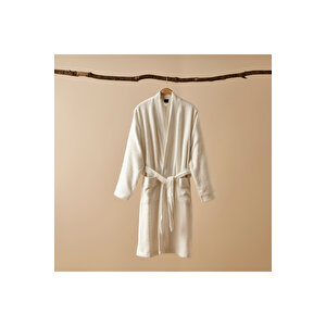 %100 Pamuk Premium Dorita Erkek Bornoz Beyaz (l/xl)