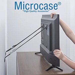 Microcase Vidalı Uzunluk Ayarlı Eşya Sabitleyici Aparat Düşmeyi Önleyici Deprem Mobilya Ve Çocuk Koruma 4 Adet - Al5264