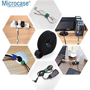 Microcase Cırt Cırt Kablo Ve Malzeme Düzenleyici Kesilebilir Model 20mm X 1 Metre Cırt Bant - Al5268