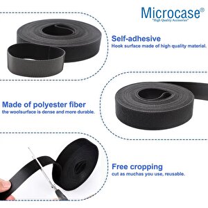 Microcase Cırt Cırt Kablo Ve Malzeme Düzenleyici Kesilebilir Model 20mm X 1 Metre Cırt Bant - Al5268