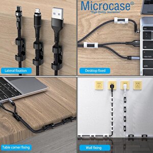 Microcase  Yapışkanlı  Kablo Sabitleyici Düzenleyici Çok Amaçlı Kablo Toparlayıcı Klips Set-al4552 16 Adet