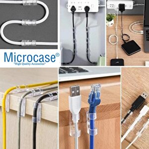 Microcase  Yapışkanlı  Kablo Sabitleyici Düzenleyici Çok Amaçlı Kablo Toparlayıcı Klips Set-al4552 16 Adet