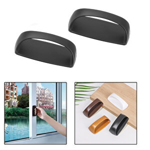 Microcase Plastik Yapışkanlı Sürgülü Pencere Çekmece Kapı Kolu Tutacağı-al4834 2 Adet