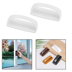 Microcase Plastik Yapışkanlı Sürgülü Pencere Çekmece Kapı Kolu Tutacağı-al4834 2 Adet