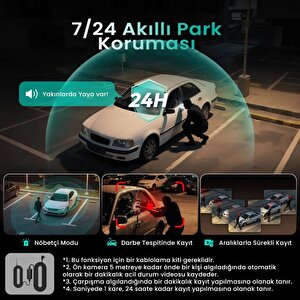 360+ Botslab G980h Pro 3k 4 Kameralı Wifi+gps Akıllı Araç İçi Kamera +150° Geniş Açı+yaya Algılama+gece Görüşlü (128gb Hafiza Kart