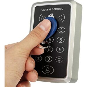Rfid Şifreli Kapı Kilidi Access Kontrolkü Geçiş Sistemi + 10 Adet Anahtar Göstergeç