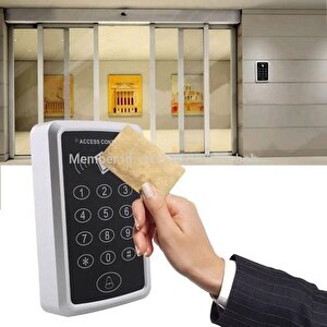 Rfid Şifreli Kapı Kilidi Access Kontrolkü Geçiş Sistemi + 10 Adet Anahtar Göstergeç