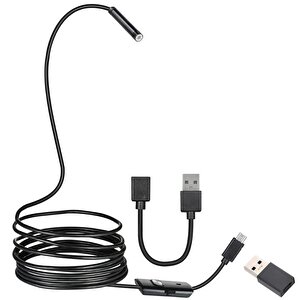3in1 Micro Usb+type-c+usb A) Android Uyumlu 8 Mm Işikli 5 Metre Endoskop Yilan Kamera