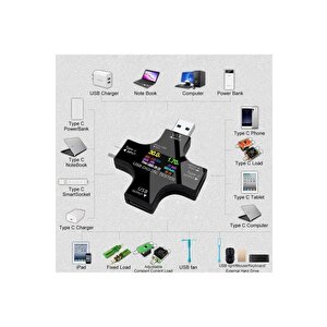 Usb Tester Voltmetre Ampermetre Akım Göstergesi Multimetre Test Cihazı Otg Dest