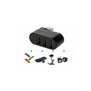 3 Port 180 Dirsek Usb Hub Çoğaltıcı Çoklayıcı Usb 2.0 Çoklama