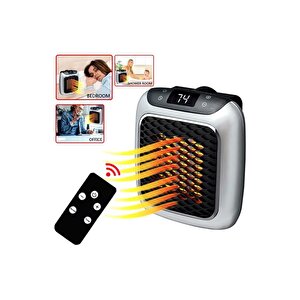800 Watt Pri̇z Ti̇pi̇ Uzaktan Kumandali Taşinabi̇li̇r Isitici (zamanlayici) (om-121 - Blc2837-7472