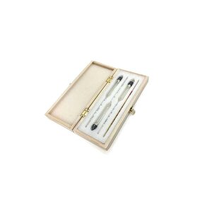 3'lü Set Alkolmetre 0-40-70-100 Ahşap Kutulu