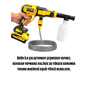 8005vfx Çift Akülü Şarjlı Oto Yıkama Makinesi Araç Köpük Yıkama Makinesi Eldiven Hediyeli